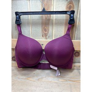 36DD Victorias Secret T-shirt Push Up Full Coverage Bra Plum lace sides